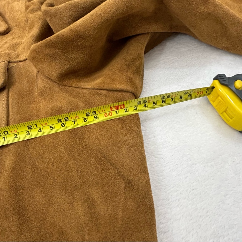 Vintage 60s/70s Gale-Sobel Sportswear Brown Suede Leather Trucker Jacket Size 52 - Picture 12 of 16